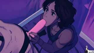 Anime Girl Curly Rican gets dominated by the PURGER - porn video