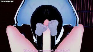 Qiyana from League of Legends Gives You A Footjob Hentai POV - porn video